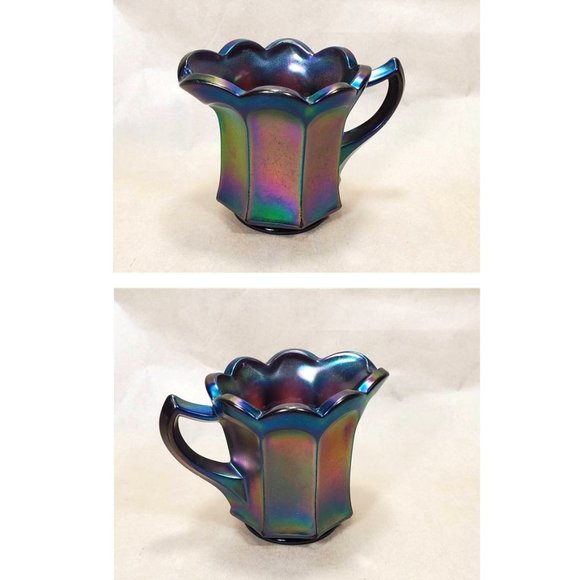 Antique Amethyst Carnival Glass Breakfast Creamer by Imperial Glassworks - Picture 2 of 8